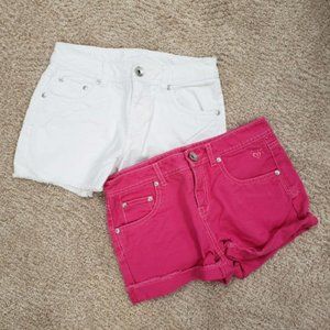 Justice Shorts Size 14 Pink and White